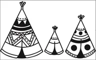 Scrapbooking - Aladine Stempel, namioty Tipi - miniaturka - grafika 1