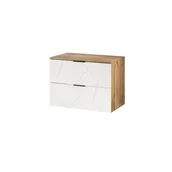 Szafki łazienkowe - Szafka łazienkowa pod umywalkę Szynaka Meble Mazi 80 cm wotan/biały mat TH-100-1815 - miniaturka - grafika 1