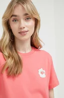 Koszulki sportowe damskie - Vans t-shirt bawełniany kolor różowy - miniaturka - grafika 1
