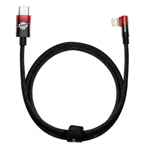 Kabel USB-C do Lightning Baseus MVP 20W 1m (czarno-czerwony)) - Kable USB - miniaturka - grafika 1