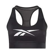 Biustonosze - Reebok Biustonosz sportowy Lux Vector Racer (rozmiar plus), czarny, 1X - miniaturka - grafika 1