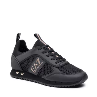 Sneakersy damskie - Emporio Armani Sneakersy EA7 X8X027 XK050 M701 Triple Black/Gold Sneakersy EA7 X8X027 XK050 M701 Triple Black/Gold - grafika 1