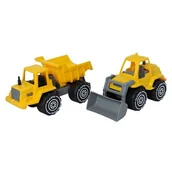 Samochody i pojazdy dla dzieci - Zestaw pojazdów PLASTO Pojazd budowlany - miniaturka - grafika 1