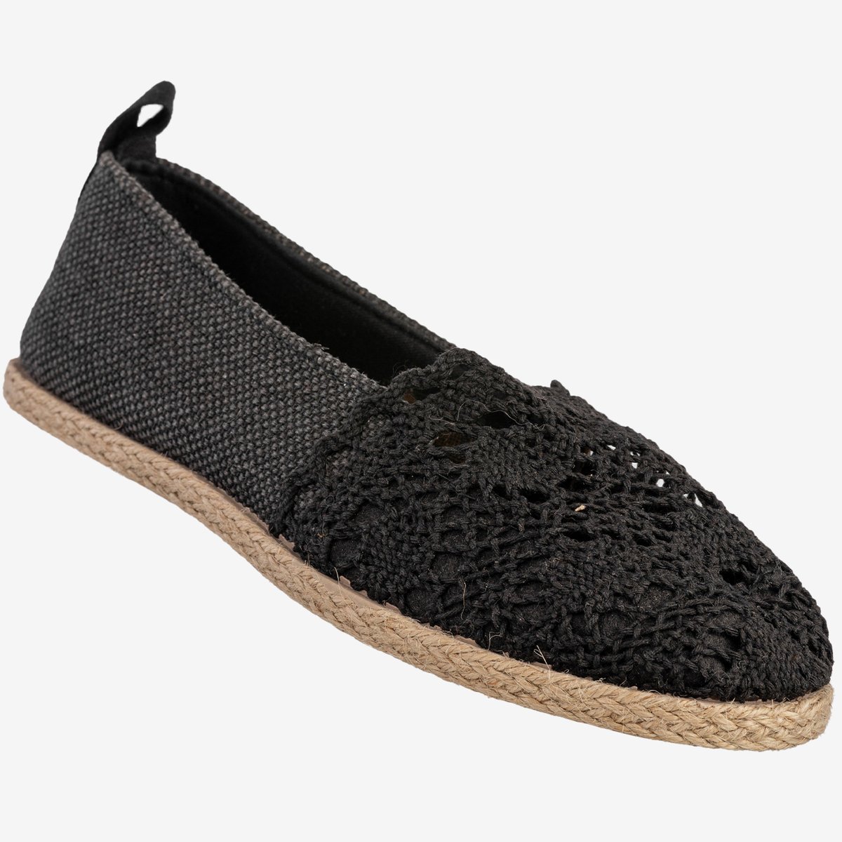 Espadryle Damskie Buty Ażurowe Lekkie Wsuwane Czarne News 8TX02-4712 Czarny 38