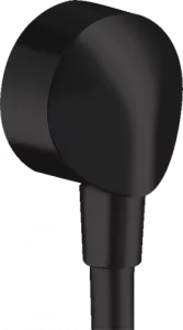 HANSGROHE 27454670 FixFit Przyłącze węża bez zaworu zwrotnego E, mat czarny - Akcesoria do armatury i ceramiki - miniaturka - grafika 1
