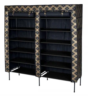 Szafka Na Buty Obuwie Tekstylna Składana Półka Regał Szafa Stojak Metalowy - Szafki na buty - miniaturka - grafika 1