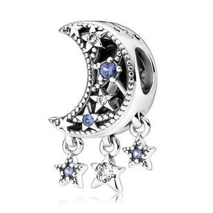Charms Zawieszka SREBRO 925 koralik do PANDORA Księżyc i Gwiazdy - Wisiorki - miniaturka - grafika 1