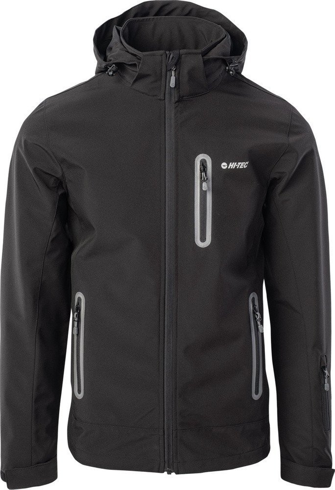 Męska kurtka przejściowa softshell membrana 10000mm Nikos II czarna rozmiar S