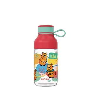 Quokka Ice Kids with strap - Butelka na wodę z tritanu 430 ml z paskiem (Happy Quokka) - Shakery i bidony sportowe - miniaturka - grafika 1