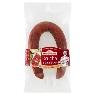 Madej Wróbel Kiełbasa krucha z galaretką 300 g - Kiełbasa i wędliny - miniaturka - grafika 1