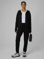 Spodnie sportowe damskie - 4F Spodnie dresowe joggery damskie - czarne XXL - miniaturka - grafika 1