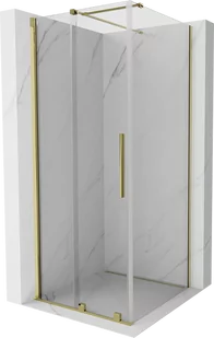 Mexen Velar kabina prysznicowa rozsuwana 110x110 cm, transparent, złota - 871-110-110-01-50 - Kabiny prysznicowe - miniaturka - grafika 1