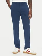 Spodnie męskie - Lindbergh Chinosy 30-006052 Niebieski Slim Fit - miniaturka - grafika 1