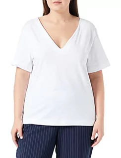 Koszulki i topy damskie - Sisley T-shirt damski, White 101, L - grafika 1