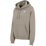 Bluzy sportowe damskie - Bluza New Balance WT51947DOK - beżowa - miniaturka - grafika 1