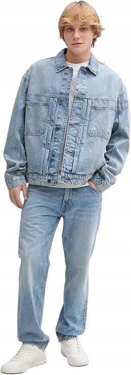 TOM TAILOR JEANSOWA KURTKA MĘSKA DO BHIOR Z GUZIKAMI XL XQA