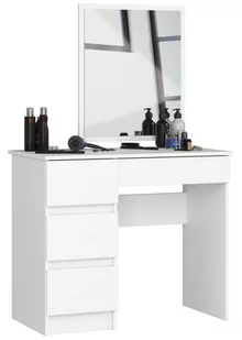 Fabryka mebli akord TOALETKA KOSMETYCZNA Z LUSTREM T-6/SL 500x600 LEWA BIAŁA T-6/SLCLPLEWBIA - Toaletki - miniaturka - grafika 1
