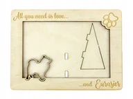 Ramki na zdjęcia - Eurasier ramka na zdjęcie z psem grawer - miniaturka - grafika 1