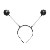 Dodatki do strojów karnawałowych - OPASKA CZUŁKI CZARNA BROKATOWA - miniaturka - grafika 1