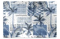 Podnóżki, podpórki, podkładki - Podkładka pod krzesło obrotowe Niebieska palma 120x90 cm - miniaturka - grafika 1