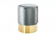 Pufy i podnóżki - Pufa siedzisko Modern Barock srebrny złoty 35cm (Z38577) - miniaturka - grafika 1