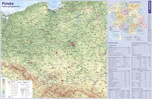 Demart PAP, Podkładka na biurko Mapa Polski Fizyczna - Przybory szkolne - miniaturka - grafika 1