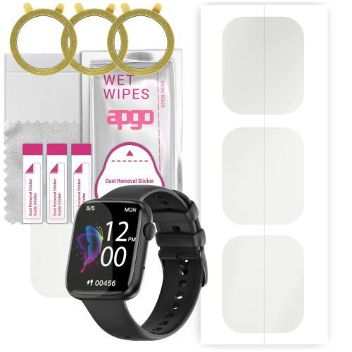 3x folia ochronna hydrożelowa MATOWA do Kello DX103 - apgo Smartwatch Hydrogel MATTE Protection Ochrona na ekran smartwatcha