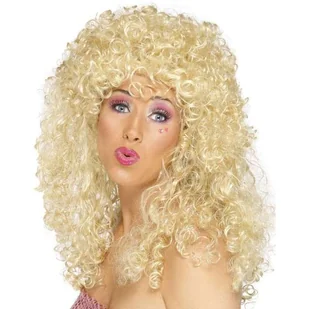 Smiffys Peruka party "Loczki", blond - Dodatki do strojów karnawałowych - miniaturka - grafika 1