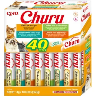 INABA CAT Churu mix z kurczakiem 40x14g (560g) - Przysmaki dla kotów - miniaturka - grafika 1