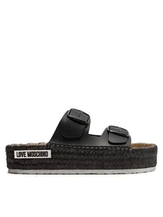 LOVE MOSCHINO Espadryle JA28233G0IIAX000 Czarny - Espadryle damskie - miniaturka - grafika 1