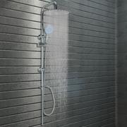Słuchawki prysznicowe - VidaXL Prysznic z deszczownicą i słuchawką, stal nierdzewna - miniaturka - grafika 1