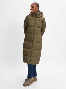 Tommy Hilfiger Damski płaszcz puchowy Kobiety Sztuczne włókno zielony jednolity, S - Płaszcze damskie - miniaturka - grafika 1