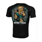 Kimona, stroje i obuwie - Środowisko Miejskie Rashguard Krótki Rękaw Muay Thai Bear Black - miniaturka - grafika 1