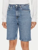 Spodenki damskie - Tommy Hilfiger Szorty jeansowe WW0WW41323 Niebieski Slim Fit - miniaturka - grafika 1