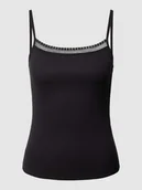 Koszulki i topy damskie - Top na ramiączkach z obszyciem z koronki - miniaturka - grafika 1