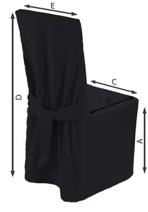Dekoria Sukienka na krzesło czarny 45 × 94 cm Etna 580-705-00 - Pokrowce na meble - miniaturka - grafika 1