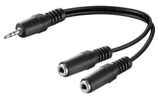 MicroConnect 3.5mm Minijack Y Cable, 0.2m - Kable komputerowe i do monitorów - miniaturka - grafika 1