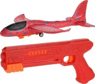 Samoloty i helikoptery - SAMOLOT STYROPIANOWY Z WYRZUTNIĄ 43CM - RED - miniaturka - grafika 1