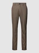 Spodnie męskie - Spodnie materiałowe z lekko fakturowanym wzorem model ‘TEAK MELANGE’ - miniaturka - grafika 1
