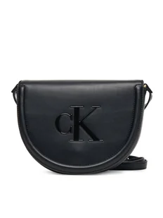 Calvin Klein Torebka Bold Ck Saddle Crossbody LV04F3221G Czarny - Torebki damskie - miniaturka - grafika 1