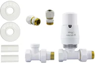 Zawory i kraniki - Varioterm Zawór termostatyczny ELEGANT prosty All in One - biały alu-pex - PEX 16 mm AELGS0206C/FP(PEX) - miniaturka - grafika 1