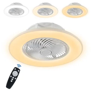 VA-Cerulean wentylator sufitowy z oświetleniem i pilotem cicha ściemnialna lampa sufitowa z wentylatorem Led lampa sufitowa wentylator do salonu sypialnia - Wentylatory sufitowe - miniaturka - grafika 1