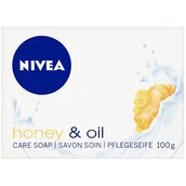 Mydła - Nivea Honey & Oil mydło w kostce Soap) 100 g - miniaturka - grafika 1