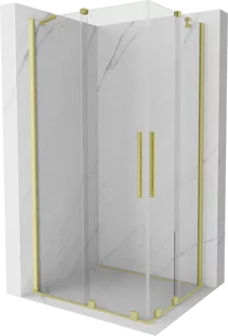 Mexen Velar Duo kabina prysznicowa rozsuwana 100x90 cm, transparent, złota szczotkowana - 871-100-090-02-55 - Kabiny prysznicowe - miniaturka - grafika 1