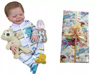 REALISTYCZNA LALKA REBORN JAK ŻYWE DZIECKO 50CM PL - Lalki dla dziewczynek - miniaturka - grafika 1