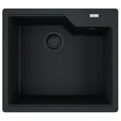 Zlewozmywaki - Franke Urban UBG 610-50 GSC Zlewozmywak granitowy jednokomorowy 56x50 cm czarny mat 114.0697.754 - miniaturka - grafika 1