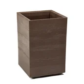 Kwietniki - Kwietnik Karo deska espresso wym. 40x40x60 cm - miniaturka - grafika 1