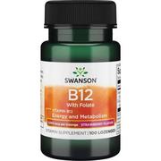 Suplementy diety - Swanson Witamina B-12 1000mcg, 100 tabletek do ssania - miniaturka - grafika 1