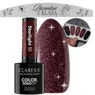 Lakiery hybrydowe - Claresa Lakier Hybrydowy do paznokci Starlight 10 efekt flash brąz +pilnik - miniaturka - grafika 1