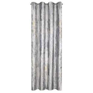 Zasłona Grace 140 x 250 cm srebrna na przelotkach - Zasłony - miniaturka - grafika 1